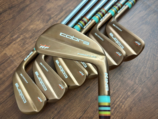 (+1”) Cobra King Rickie Fowler RF Copper Forged MB Iron Set / Dynamic Gold S300 Stiff