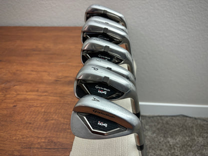 (+1") Taylormade M4 Iron Set 5-AW / KBS Max Regular Flex