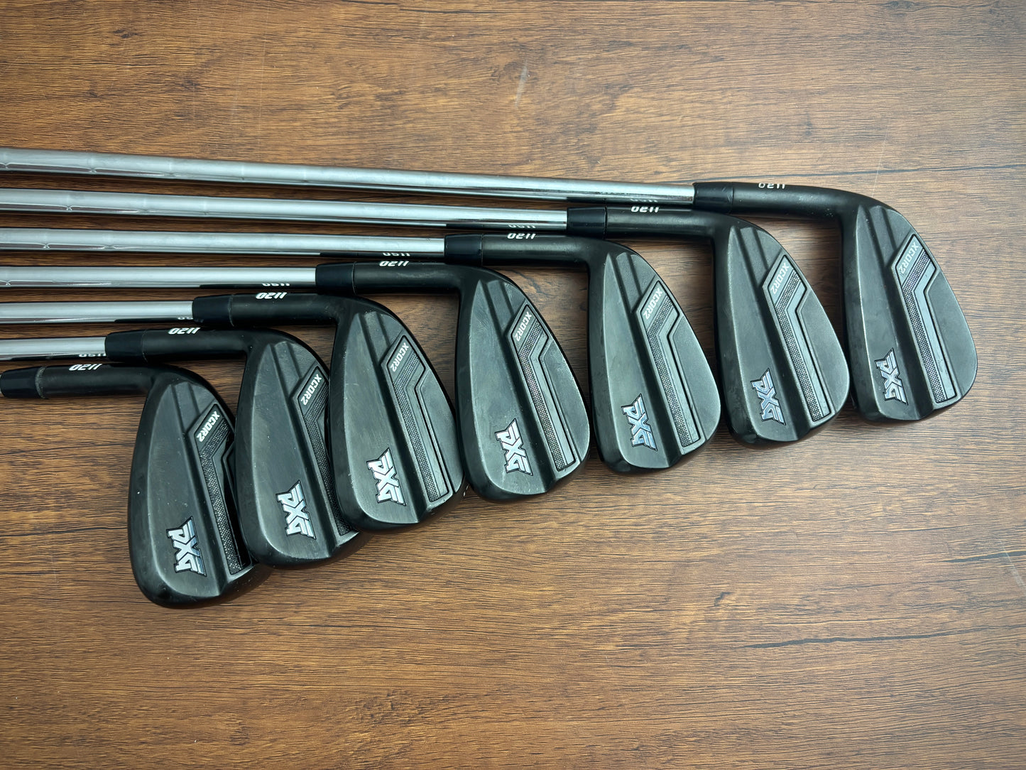 (Left-handed) (+1.5”) PXG XCOR2 Black Iron Set 5-GW / KBS Tour 130 X-Stiff