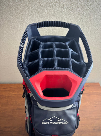 Sun Mountain 2024 C130 USA Cart Bag Red/White/Blue