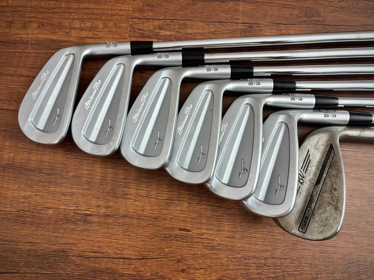 Mizuno Pro S-3 Iron Set 4-PW (Vokey SM10 Raw 46* wedge) / X-Stiff
