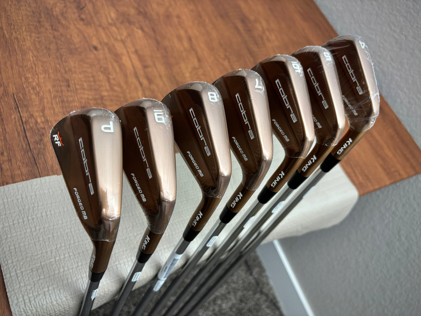 *NEW IN PLASTIC* Cobra King Ricky Fowler RF Forged MB Iron Set 4-PW / KBS $-Taper 130 X-Stiff