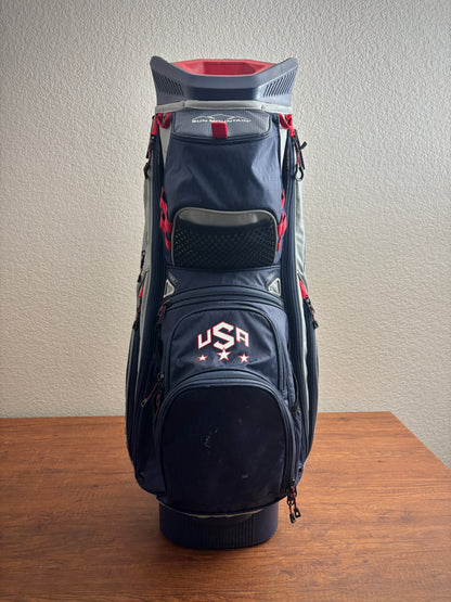 Sun Mountain 2024 C130 USA Cart Bag Red/White/Blue