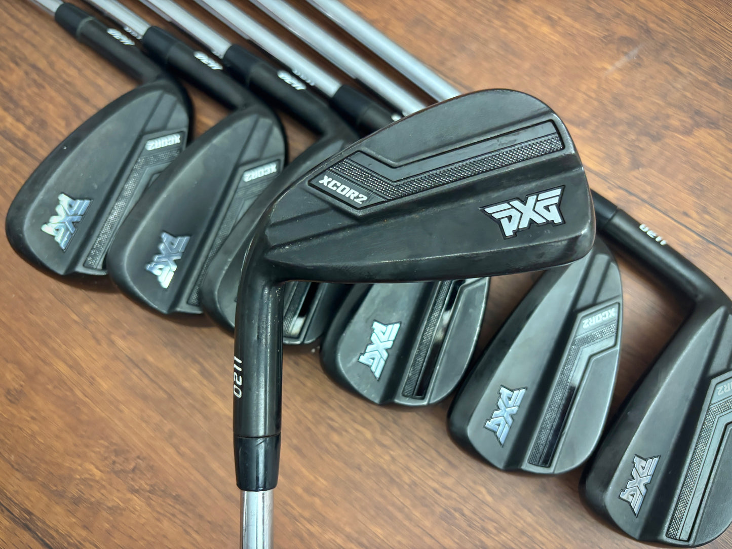 (Left-handed) (+1.5”) PXG XCOR2 Black Iron Set 5-GW / KBS Tour 130 X-Stiff
