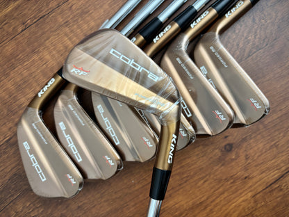 *NEW IN PLASTIC* Cobra King Ricky Fowler RF Forged MB Iron Set 4-PW / KBS $-Taper 130 X-Stiff