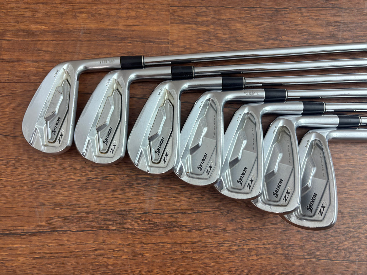 (+1") Srixon ZX5 Mkii / ZX7 Mkii Iron Set 4-PW / Dynamic Gold S300 Stiff