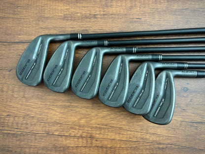 (+1”) Cobra King Forged TEC X Black Iron Set 5-PW / Regular Flex Graphite