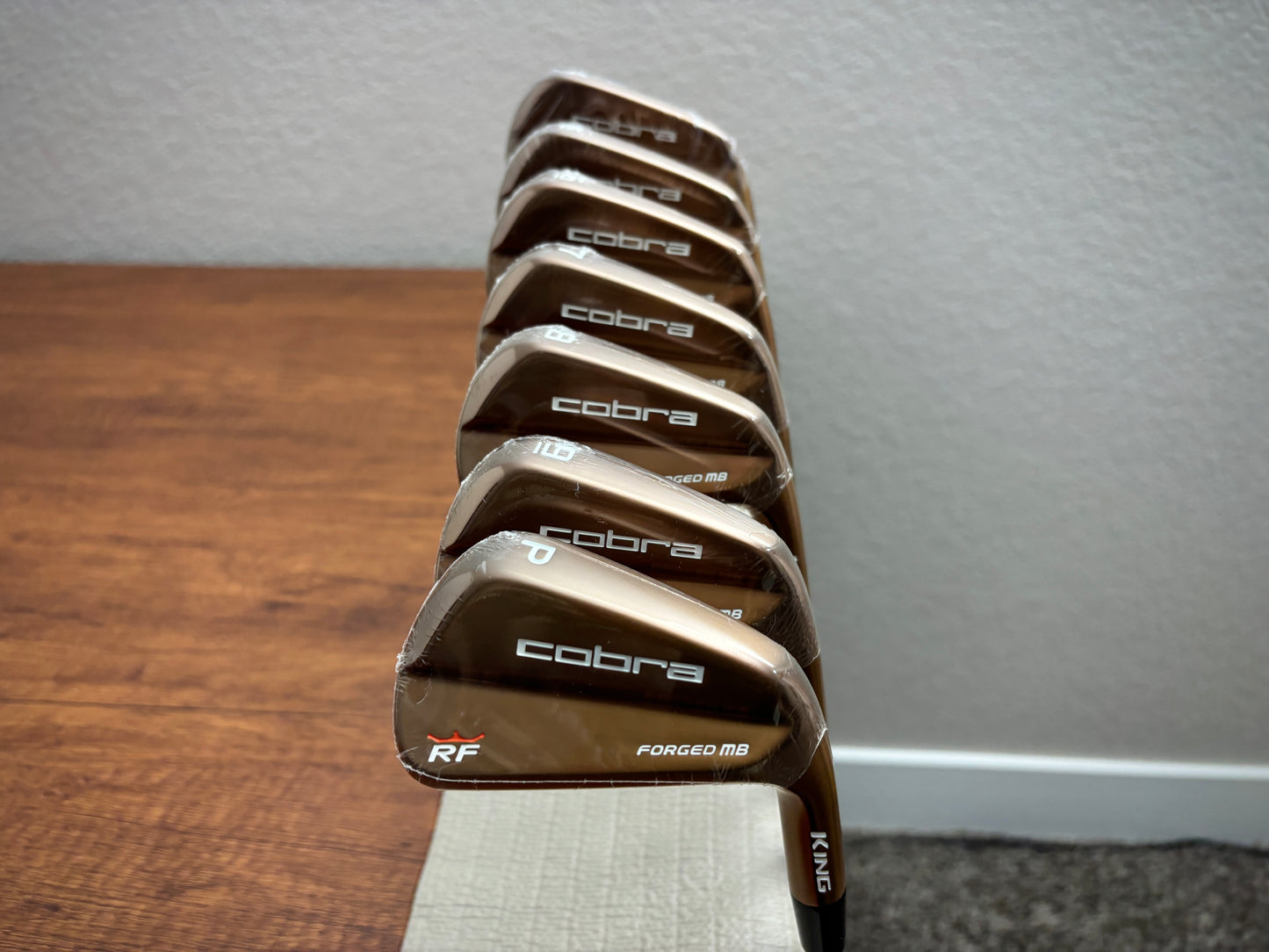 *NEW IN PLASTIC* Cobra King Ricky Fowler RF Forged MB Iron Set 4-PW / KBS $-Taper 130 X-Stiff
