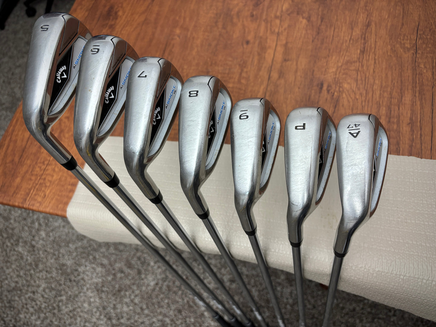 (Left-handed) Callaway Paradym Ai Smoke Iron Set 5-AW / True Temper Elevate Regular Flex