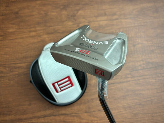 *NEW IN PLASTIC* (Left-handed) Evnroll ER5 Legacy Mallet Putter 33" + headcover