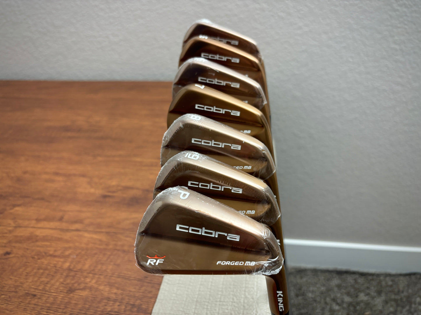 *NEW IN PLASTIC* Cobra King Ricky Fowler RF Forged MB Iron Set 4-PW / KBS $-Taper 120 Stiff