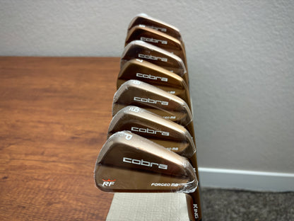 *NEW IN PLASTIC* Cobra King Ricky Fowler RF Forged MB Iron Set 4-PW / KBS $-Taper 120 Stiff
