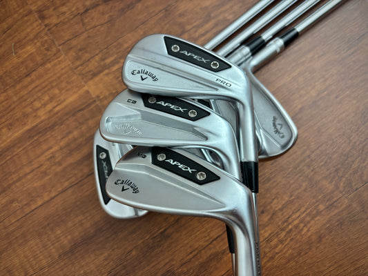 (+1") Callaway 2024 Apex Pro Triple Play Mix Iron Set 4-PW / X-Stiff