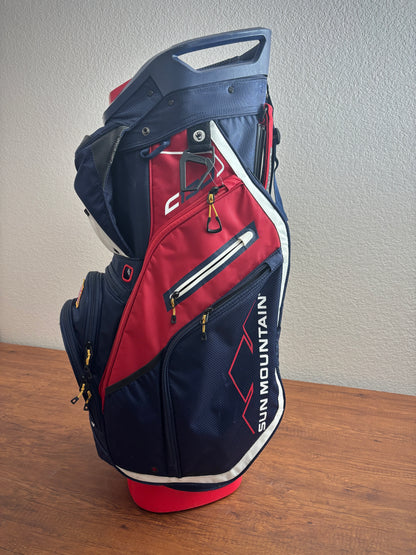 Sun Mountain C-130 Cart Bag Red/White/Blue