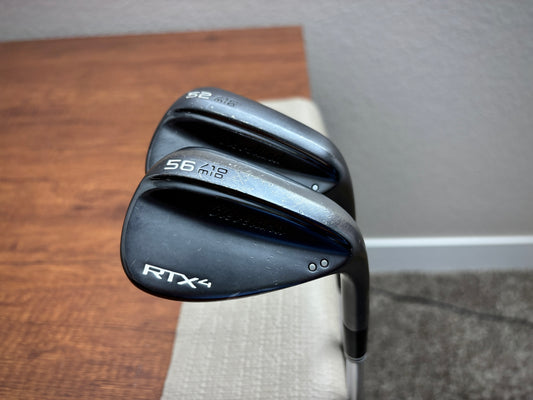 Cleveland RTX 4 Black Satin Wedge Set (52,56)